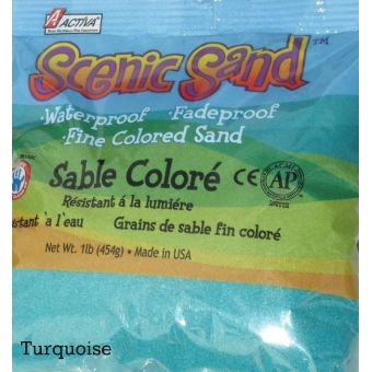 Scenic Sand™ Craft Colored Sand, Turquoise, 1 lb (454 g) Bag